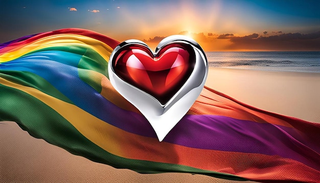 pride wave heart