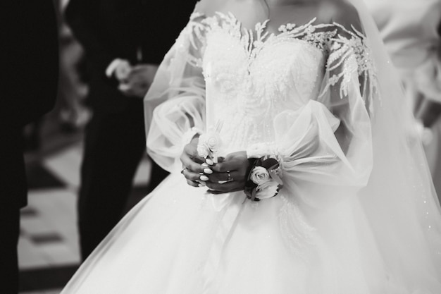 Priest during a wedding ceremony nuptial mass