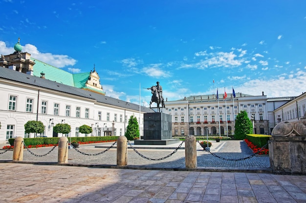 Prince Jozef Poniatowski sculpture at Presidential Palace in Warsaw, Poland