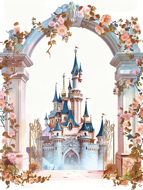 Princess palace theme illustration