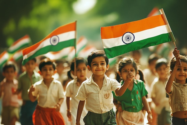 Photo print ad for republic day of india featuring a group of celebrants