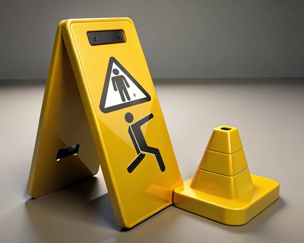 Photo printable caution sign figure falling tripping and slipping graphics design file for safety warnings