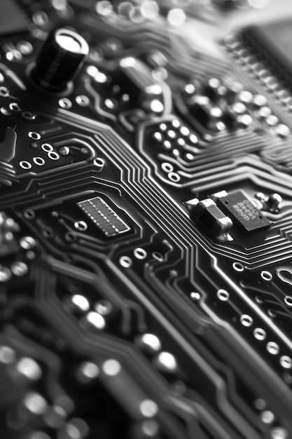 Photo printed circuit board close up