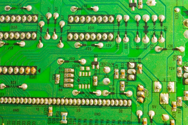 Printed Circuit Board with many electrical components