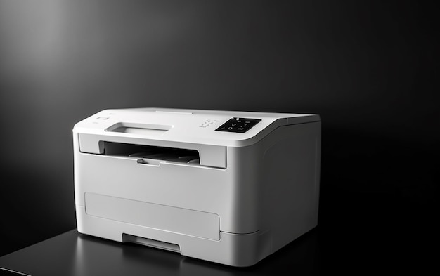 A printer that is white and has the word printer on it