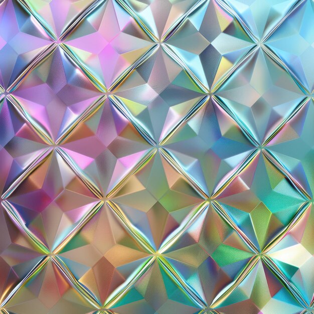 Photo prismatic geometric patterns with reflective surfaces