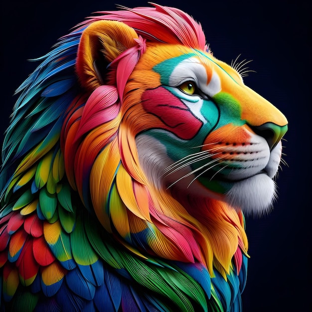 Prismatic Majesty The Rainbow Lion