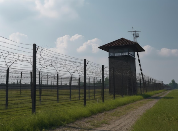 Prison with iron fencesPrison or jail is a building where people are forced to live if their freedom has been taken awayPrison is the building use for punishment prisoner