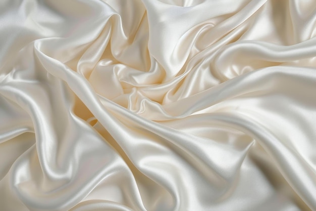 Pristine Bedding white silk topview Generate Ai