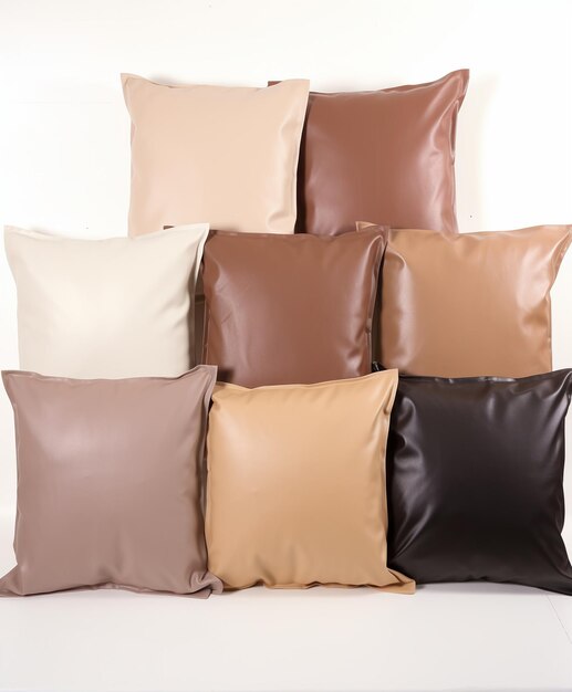 Photo pristine pillows expertly crafted imagery with professional color grading soft shadows and clean