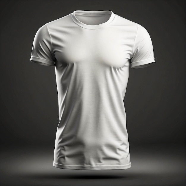 Pristine White TShirt on Bold Black Background