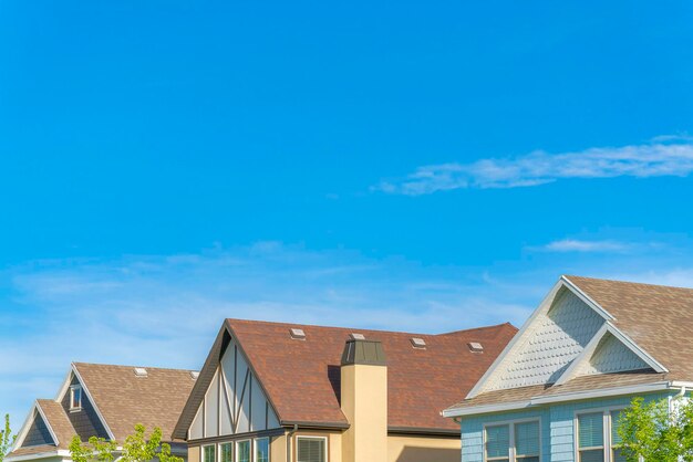 Private houses in a district in Utah USA