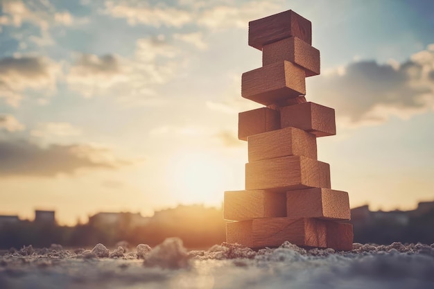 The process of building a tower that eventually fails serves as a visual analogy for the highs and lows of entrepreneurship