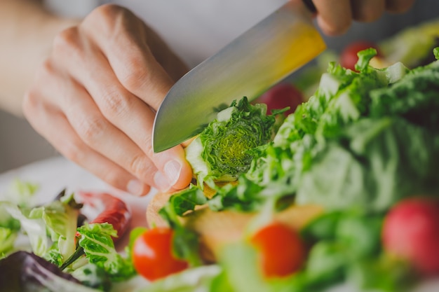 Process of making vegetarian salad