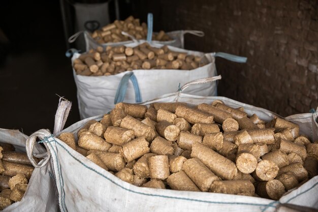 Processing of hay for biomass on the farm