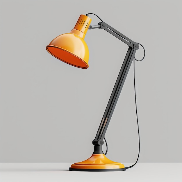 Photo produce a 3d product mockup of a modern desk lamp isolated on a white background