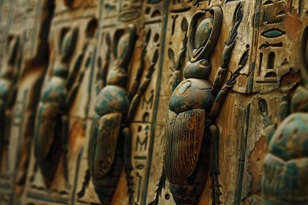 Produce an evocative scene of ancient Egyptian hie generative ai