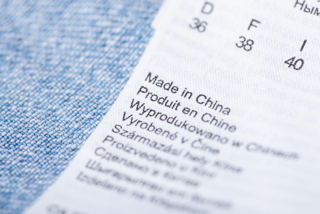 Producing clothes in China and exporting them to different countries