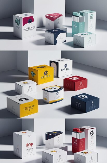 Photo product box mockups