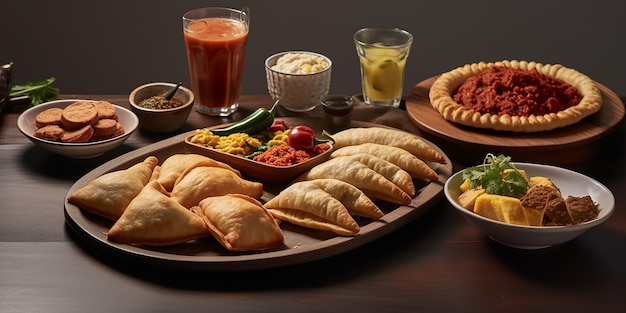 Product Photography TopView of an Empanada on a Plate