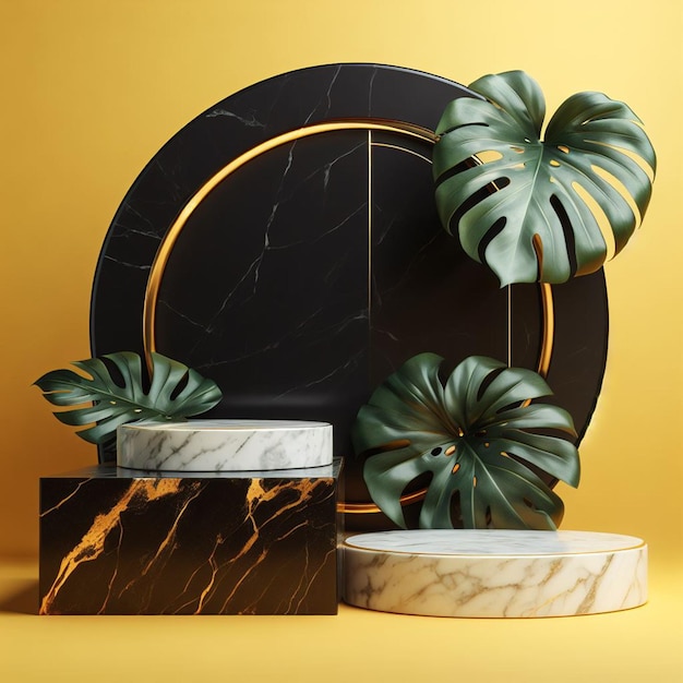 product podium tropical nature background