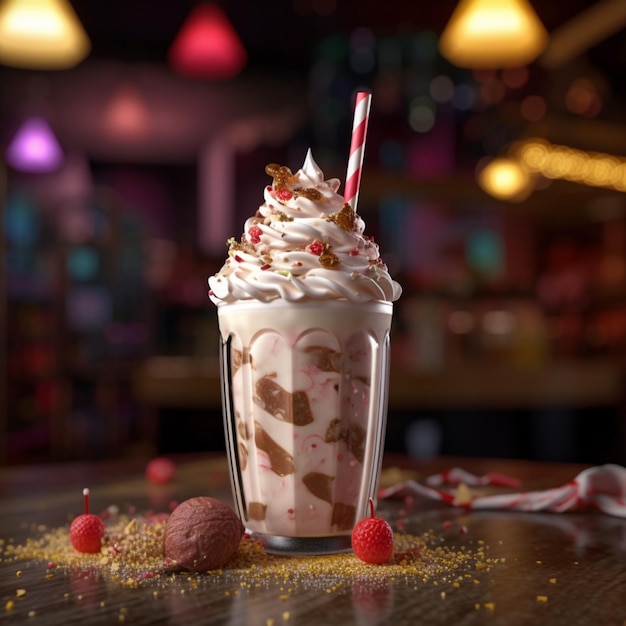 Product shots of Milkshake high quality 4k ultra