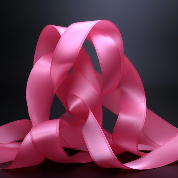 Product shots of pink ribbon high quality 4k ultra