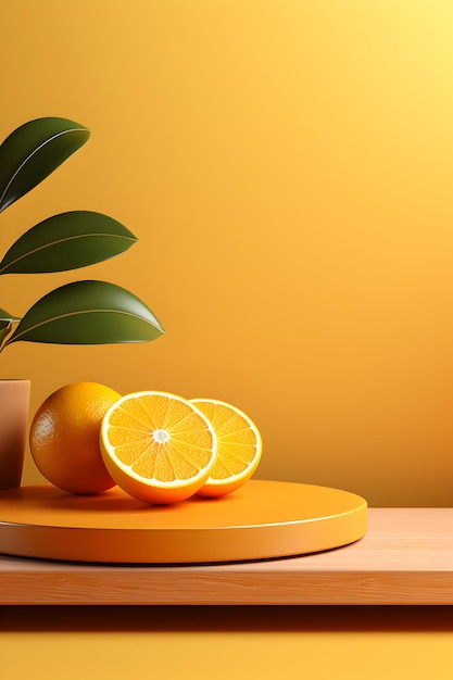 Product Staging with Orange Fruits