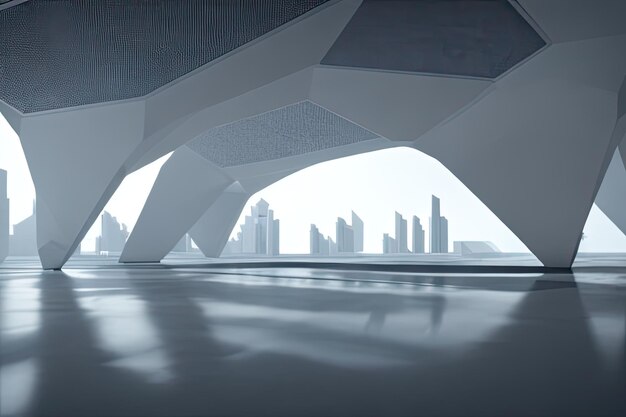 Product view, futuristic architecture, ai render