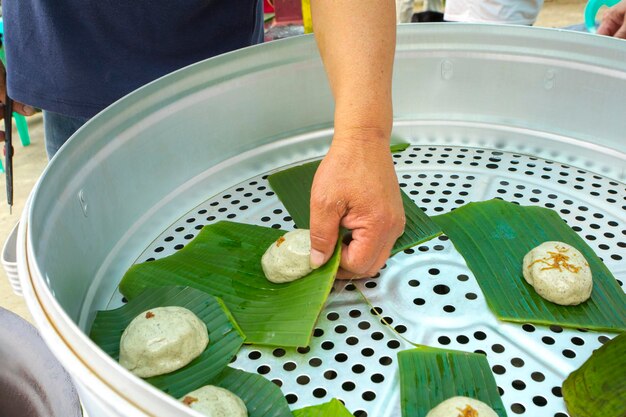 Production Ching Ming Festival worshiping ancestors offerings Caozi Kueh steamer