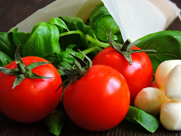 Products for caprese salad