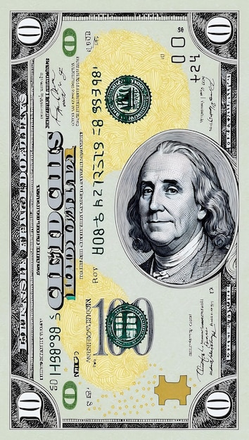 Photo professional 100 dollar bill graphics for financial use