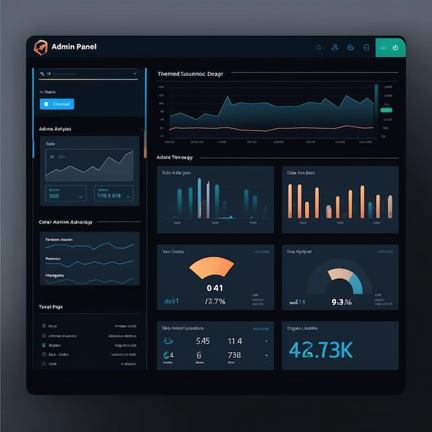 Photo professional admin panel designs for clean dashboards