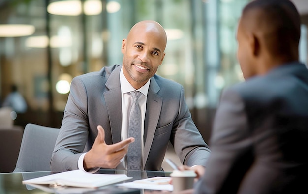 Professional African American Man in Business Meeting