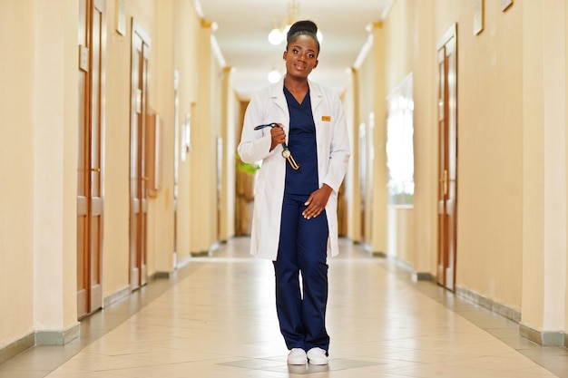 Professional african female doctor at the hospital Medical healthcare business and doctor service of Africa