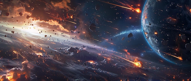 Professional Artist Painting an Epic Space Battle