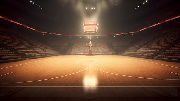 Professional Basketball Court Arena