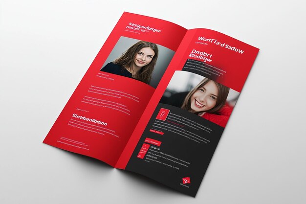 Photo professional bifold brochure mockup photo