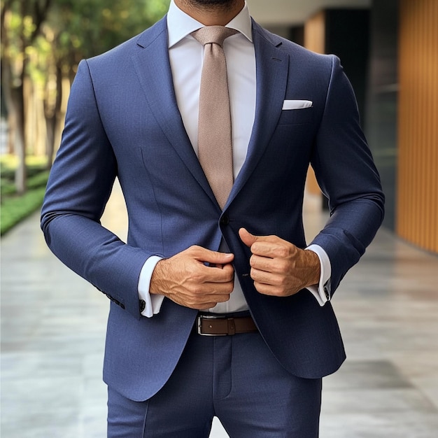 Professional business casual attire in a corporate setting