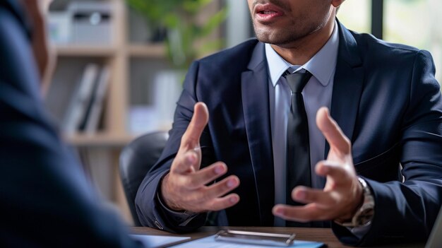 Professional Business Consultation Meeting Two Men in Discussion