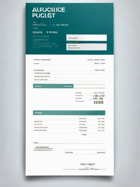 Photo professional business invoice template design