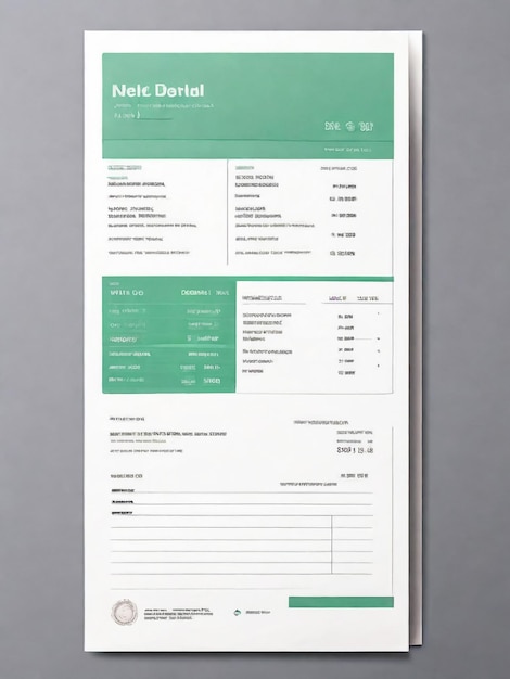 Photo professional business invoice template design