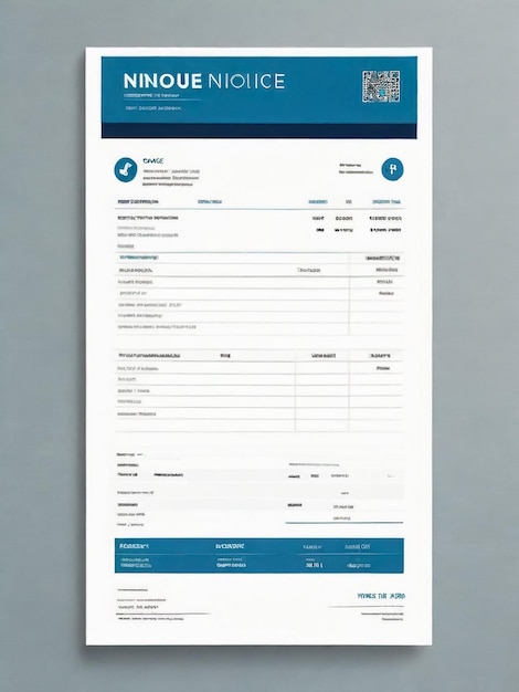 Photo professional business invoice template design