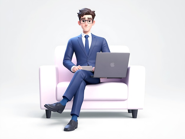 Professional Businessman Icon 3D Character