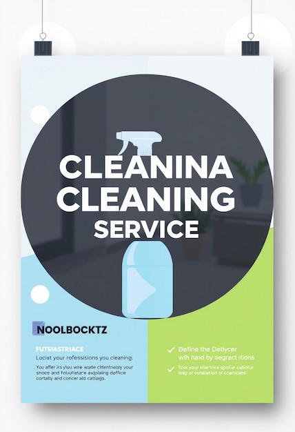 Photo professional cleaning service flyer template with modern design