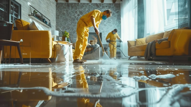 Professional Cleaning Service with Water Pressure