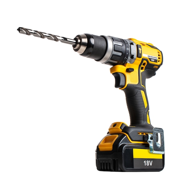 Professional cordless impact drill isolated