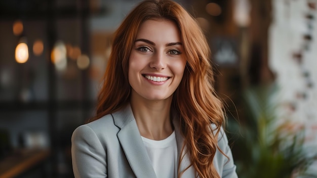 Professional Corporate Business Smiling Woman Medium shot Stock Images