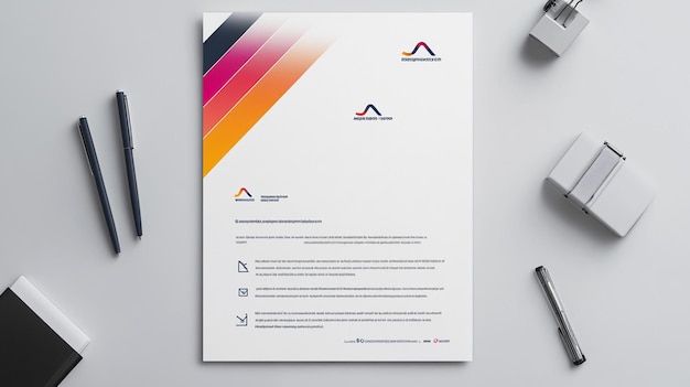 Photo professional corporate letterhead mockup