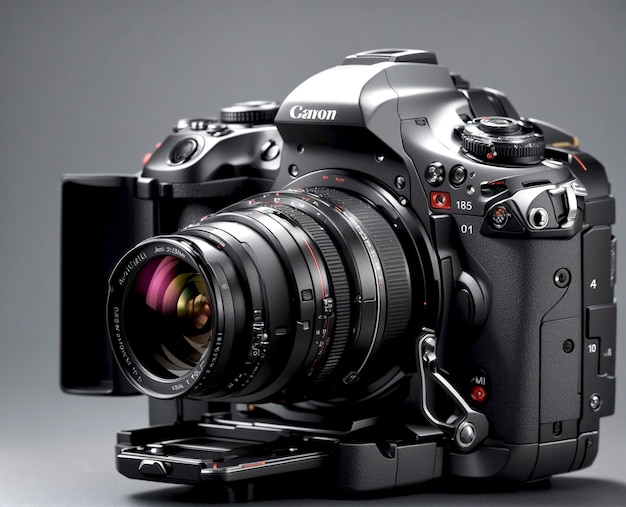 Professional dslr and digital camera with lens generated by Ai